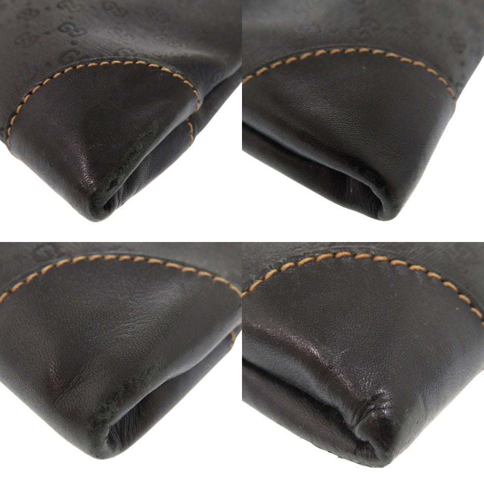 Gucci Tote Bag 002-63-0048 PVC black Old Gucci Sherry Line Micro GG Women