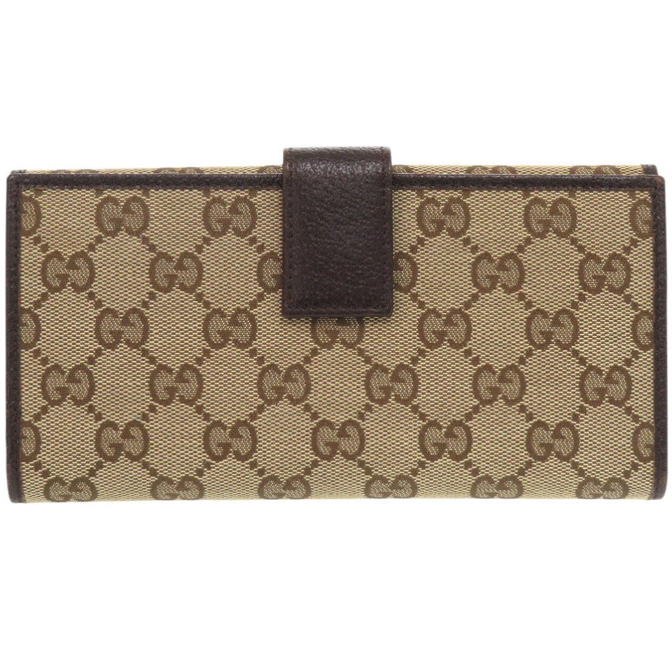 Gucci Long Wallet Purse 112715 GG canvas beige Women