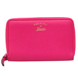 Gucci Long Wallet Purse 354497 leather Fusha pink Swing Women