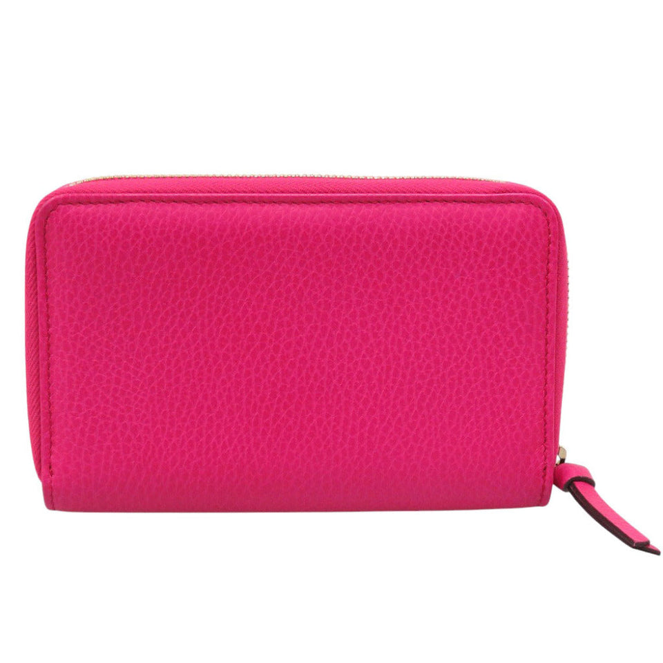 Gucci Long Wallet Purse 354497 leather Fusha pink Swing Women