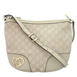 Gucci Shoulder Bag leather Ivory Lovely heart
