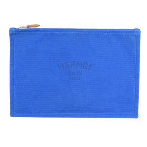 Hermes Pouch cotton blue Yachting GM