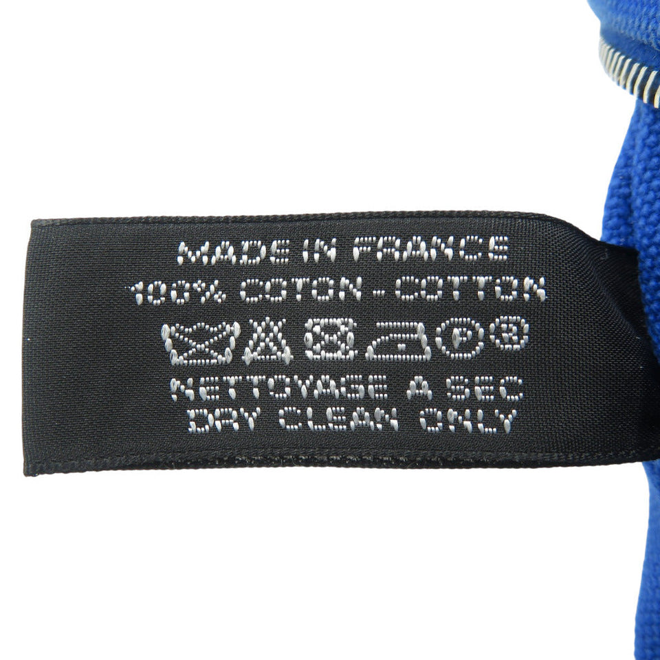 Hermes Pouch cotton blue Yachting GM