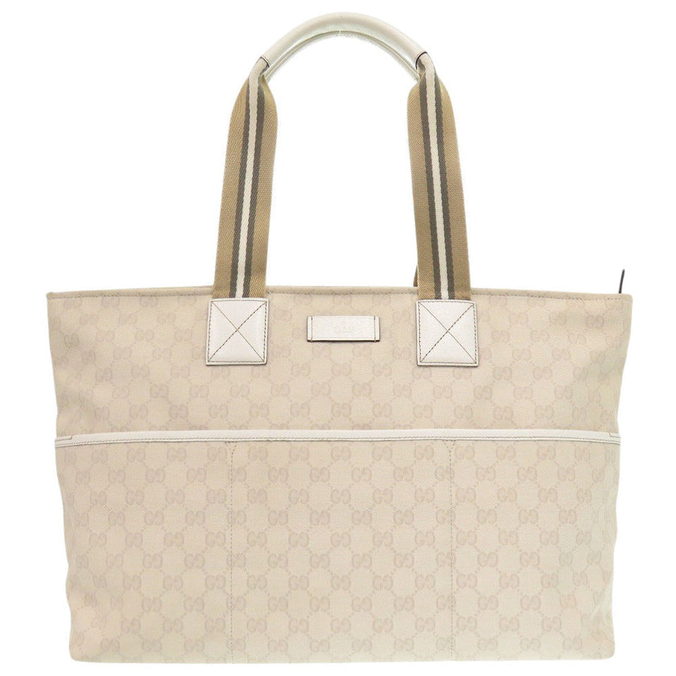 Gucci Tote Bag 155524 GG canvas Ivory Sherry line Women