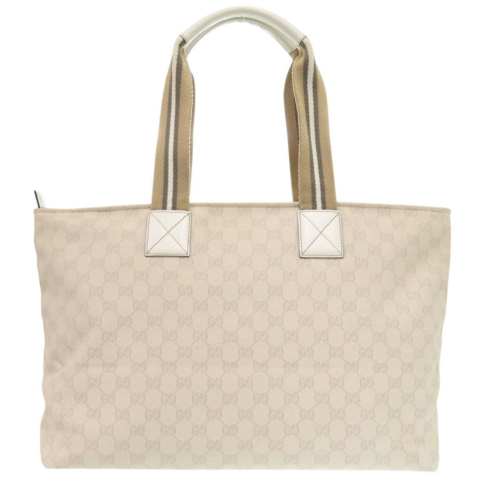 Gucci Tote Bag 155524 GG canvas Ivory Sherry line Women