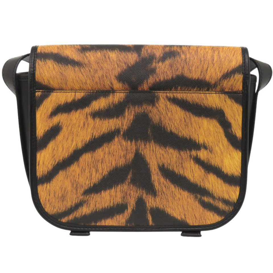 Burberry Shoulder Bag leather black Leopard Women