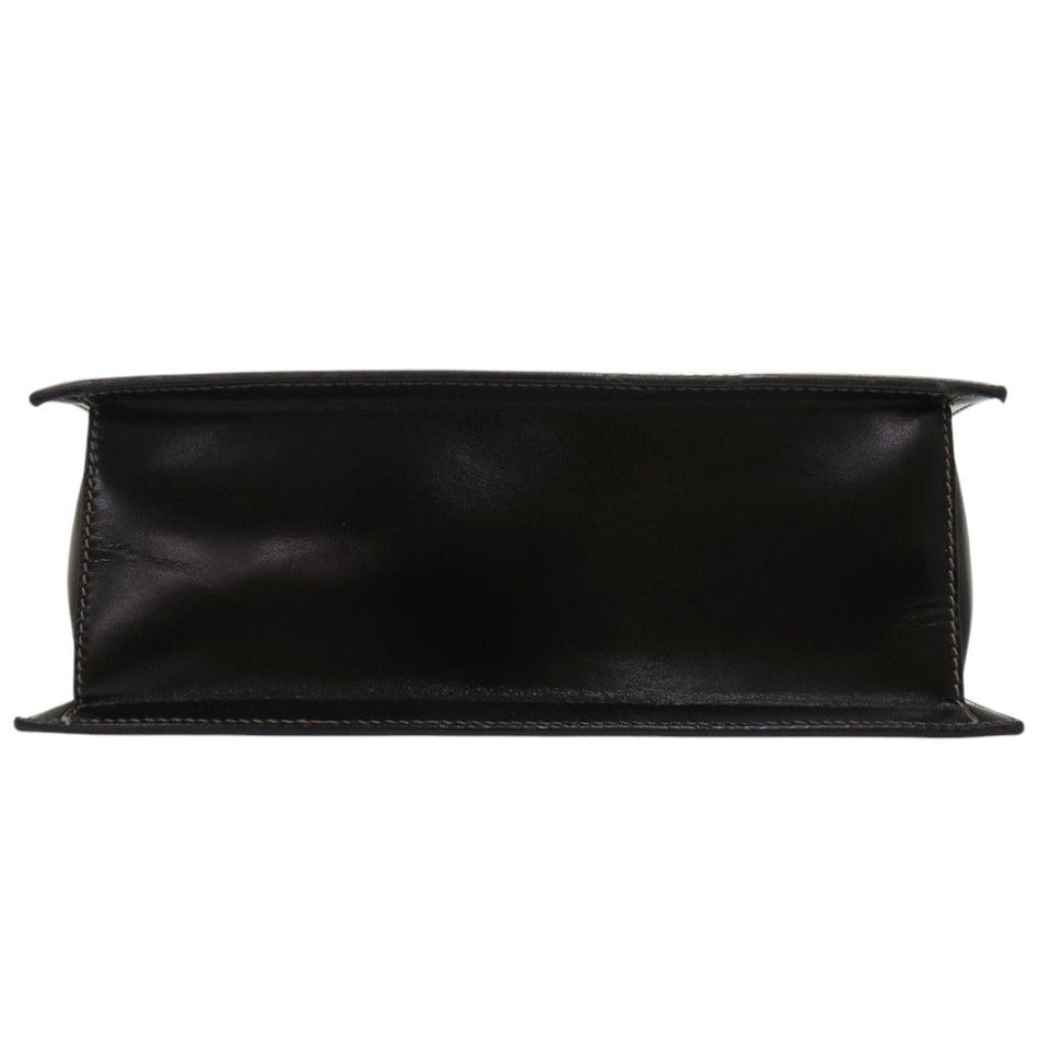 Gucci Handbag leather black Old Gucci Turnlock Formal Bag Women