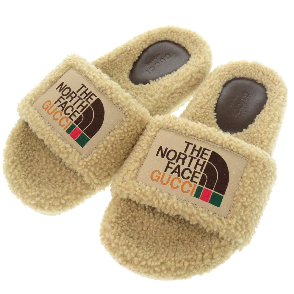 Gucci Sandals 679948 Mouton beige mouton sandals The North Face collaboration Women 37