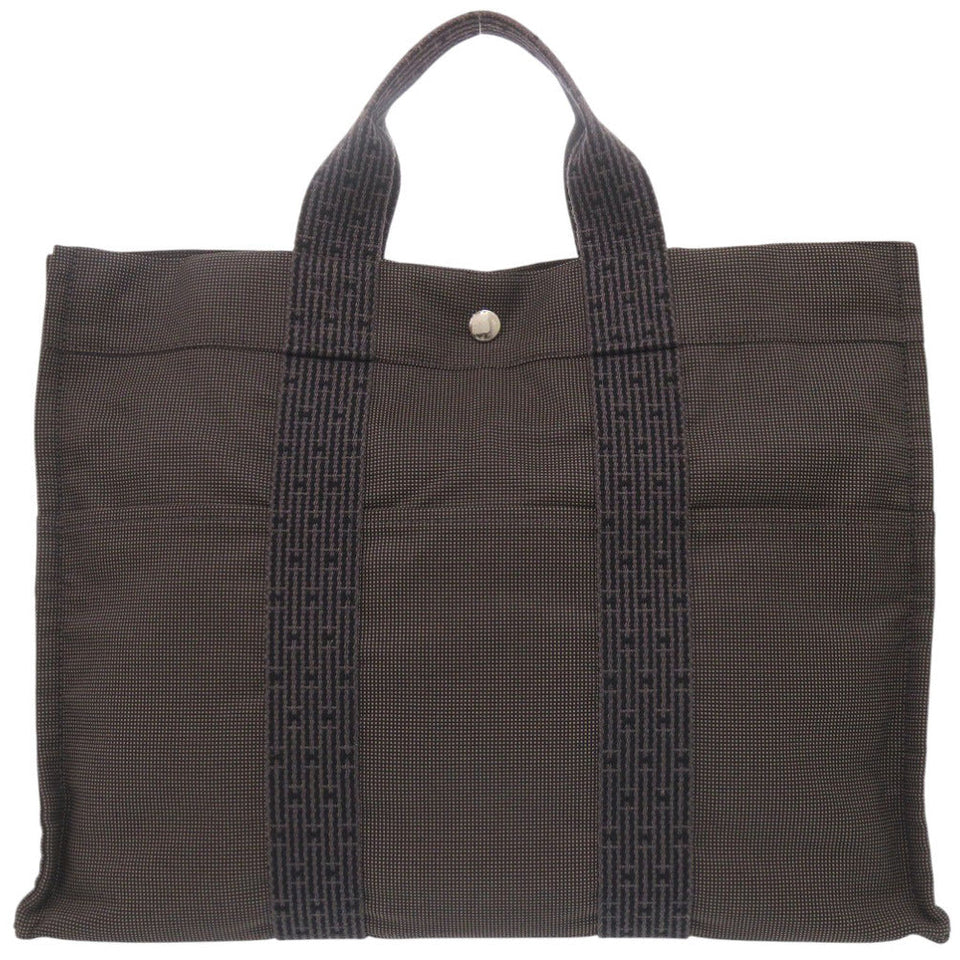 Hermes Tote Bag canvas gray Her Line Tote MM mens