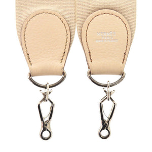 Hermes Shoulder strap Courchevel, canvas Beige type Evelyn Shoulder Strap Women