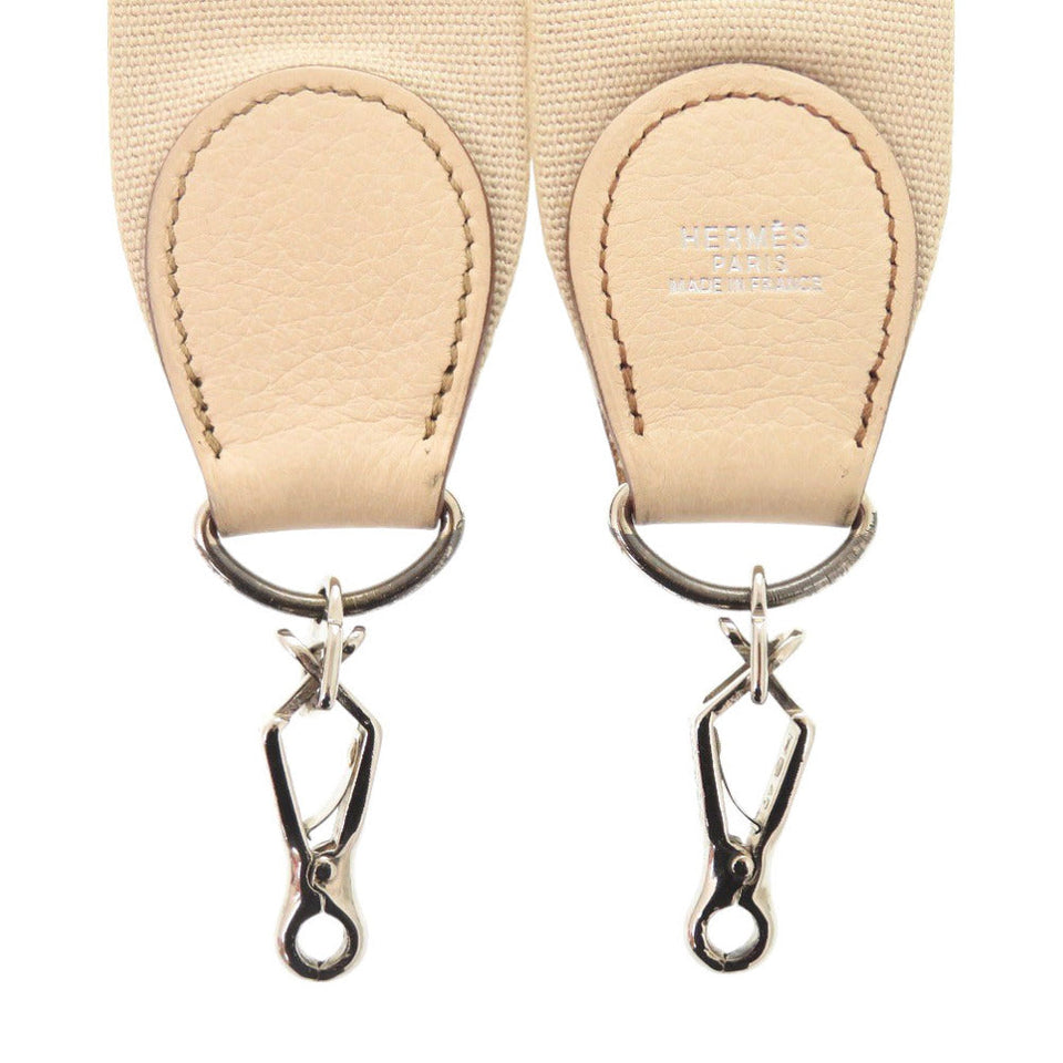 Hermes Shoulder strap Courchevel, canvas Beige type Evelyn Shoulder Strap Women