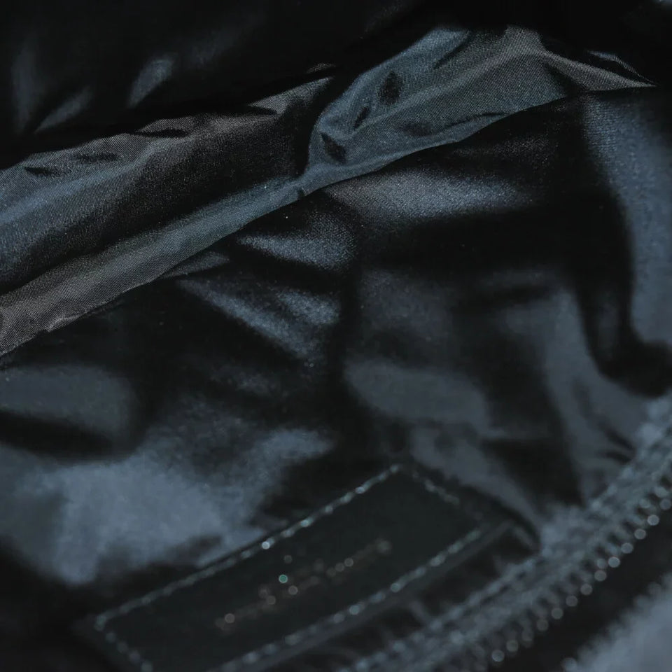 Saint Laurent- Paris Logo Hook Nylon Shoulder Bag Black