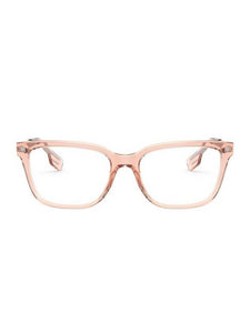 Luxury Burberry Eyewear Demo Square Horn-rimmed Eyeglasses Pink