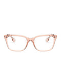 Luxury Burberry Eyewear Demo Square Horn-rimmed Eyeglasses Pink