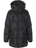 Luxury Burberry Logo Applique Nylon Puffer Coat Black
