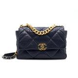 Chanel 19 Large Flap Bag  Navy