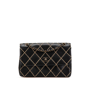 Chanel Coco Mark Wild Stitch Lambskin Shoulder Bag