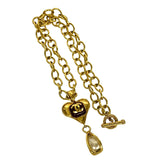 Chanel Vintage Heart Pendant Necklace