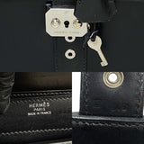 Hermes Business bag Box scarf black Sac Adpesh38 mens