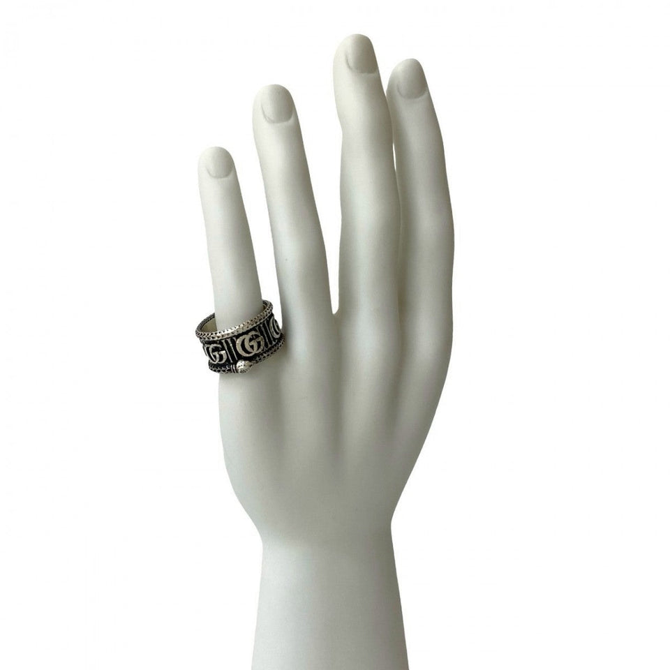 Gucci Ring Silver925 Silver Double G Snake Ring mens