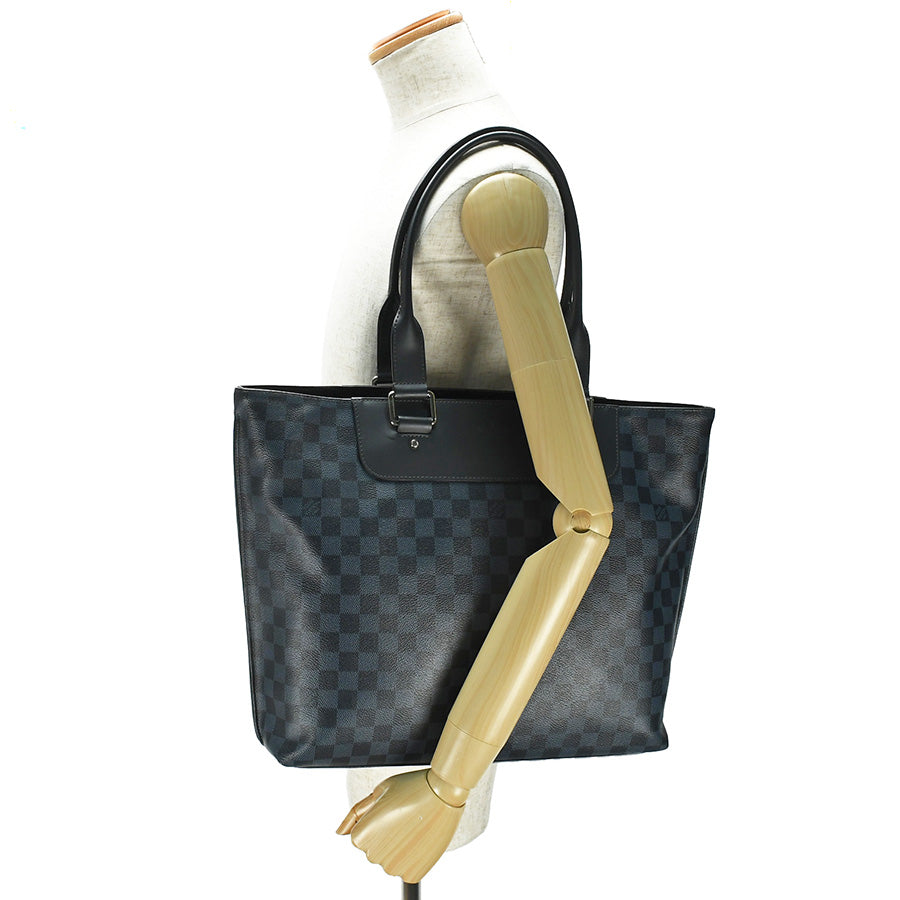 Louis Vuitton Damier Cobalt Cover Voyage Leather Tote Bag