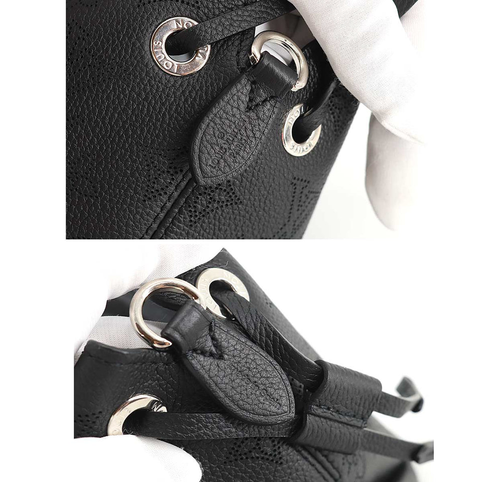 Louis Vuitton Mahina Bella 2 Way Shoulder Hand Bag Leather Noir