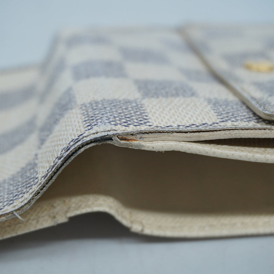 Louis Vuitton Trifold Wallet Damier Azur Portefeuille Elyse