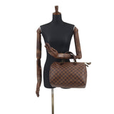 Louis Vuitton Damier Speedy 30 Hand Bag Ebene Brown Gold Hardware
