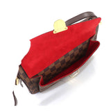 Louis Vuitton Damier Ravello GM Shoulder Bag Ebene Gold Metal Fittings
