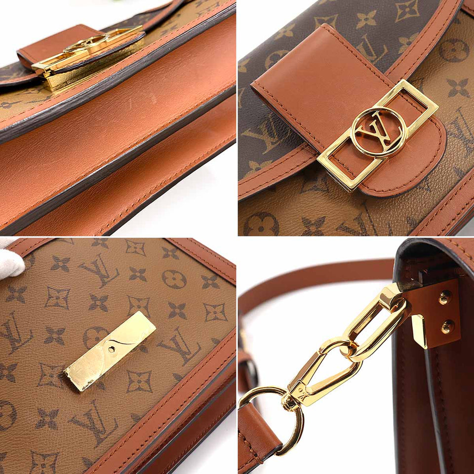 Louis Vuitton Monogram Reverse Dauphine Shoulder Bag Brown
