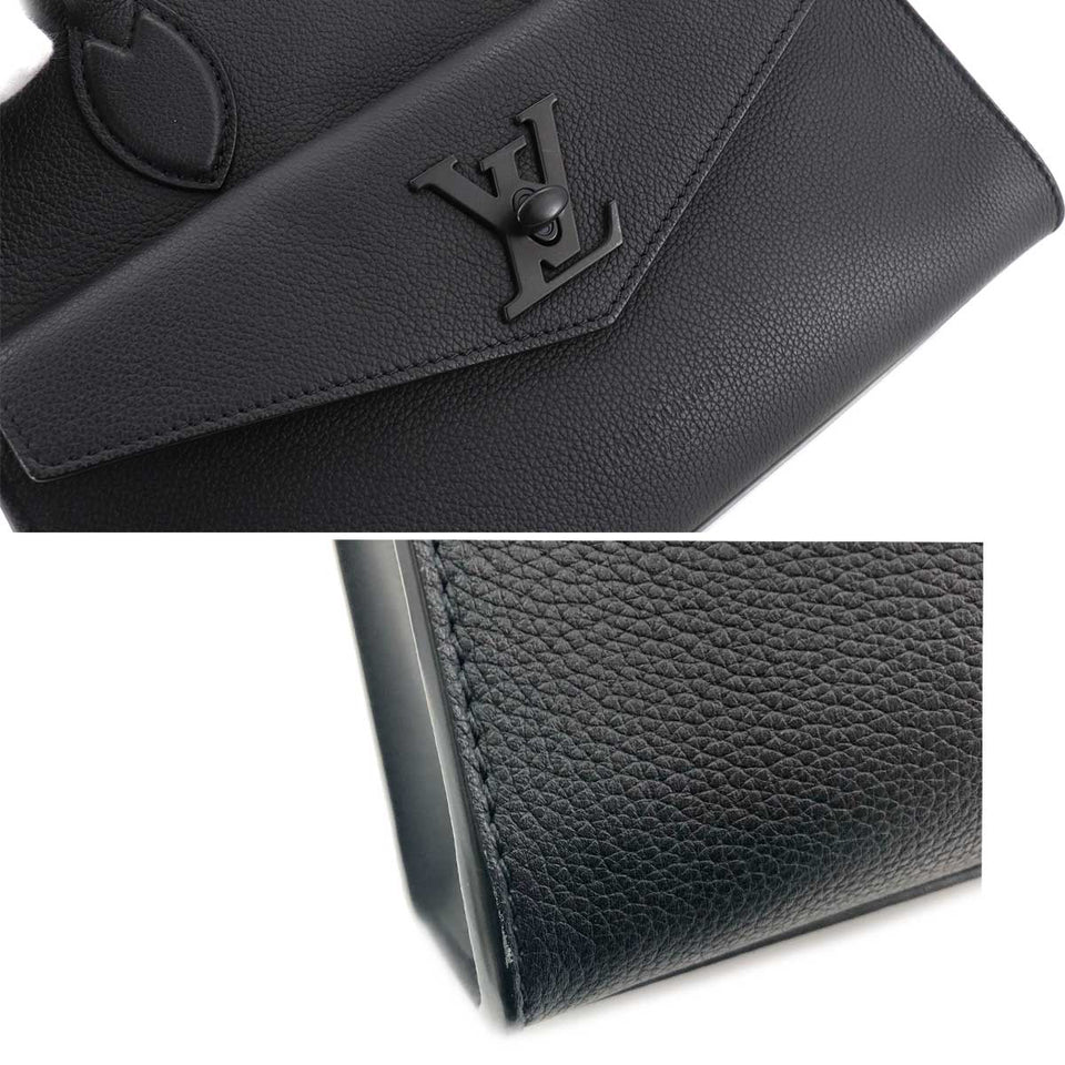 Louis Vuitton Lockme Tote PM 2 Way Shoulder Bag Leather Noir Black