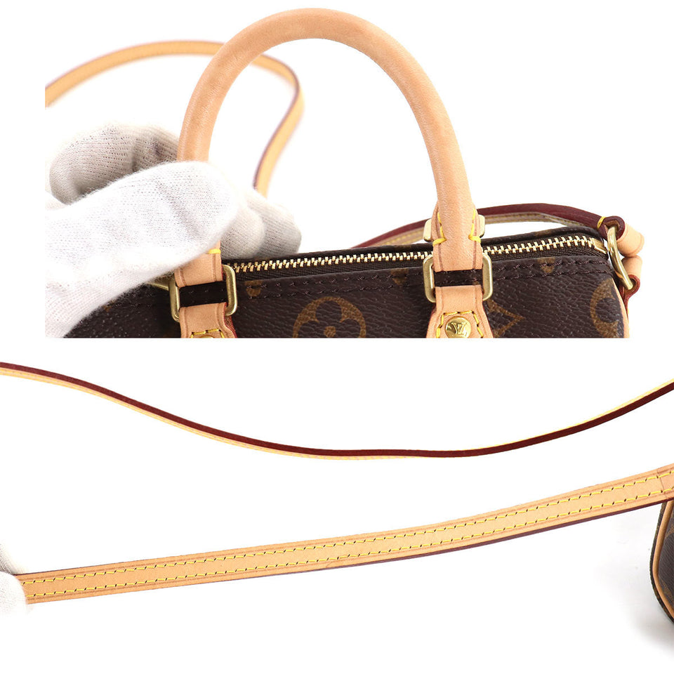 Louis Vuitton Monogram Nano Speedy 2 Way Hand Shoulder Bag