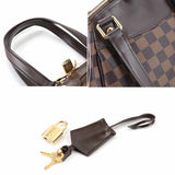 Louis Vuitton Damier Verona PM Hand Bag Ebene Brown Gold Hardware