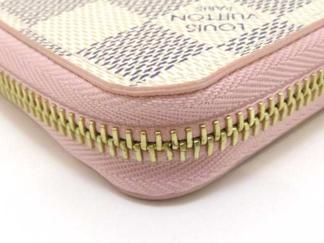 Louis Vuitton Wallet Zippy Wallet Damier Azur Rose Ballerine
