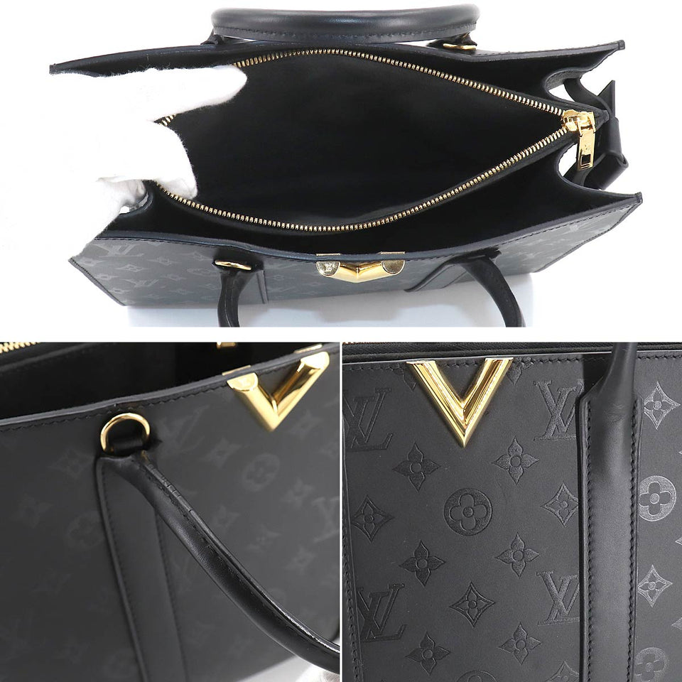 Louis Vuitton Very Tote MM 2 Way Hand Shoulder Bag Leather Noir