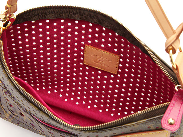 Louis Vuitton Pochette Accessoire Monogram Perfo Fuchsia