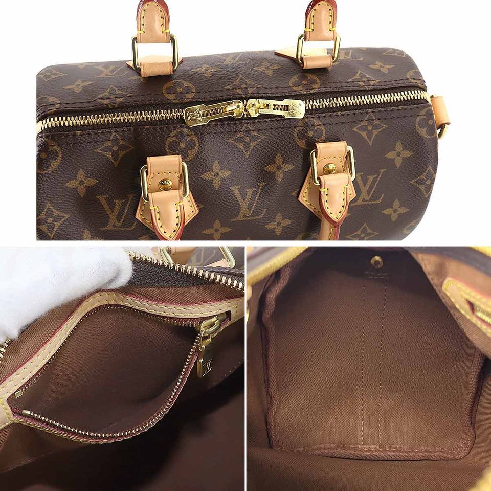 Louis Vuitton Monogram Speedy Bandouliere 25 Shoulder Bag Brown