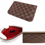 Louis Vuitton Damier Monogram Neverfull PM Tote Bag Brown Gold Hardware