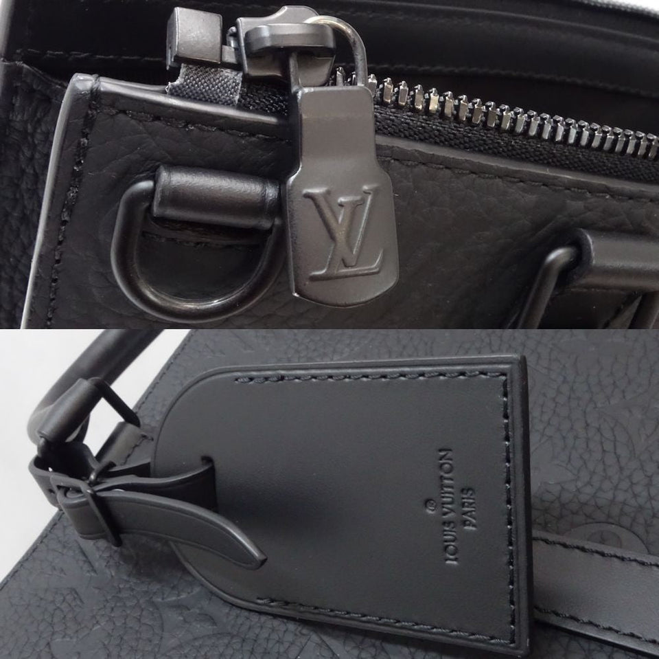 Louis Vuitton Sac Plat Shoulder Bag Monogram Noir Black