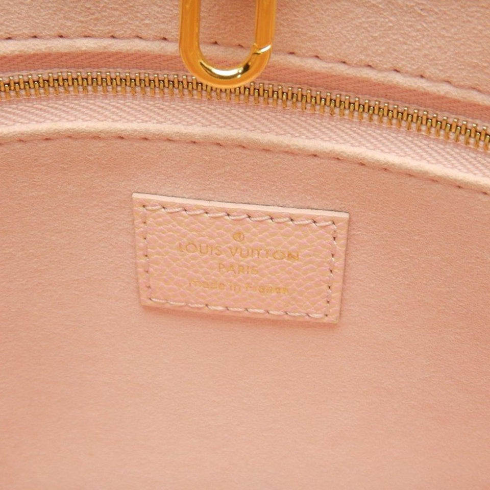 Louis Vuitton On The Go PM Emplant Handbag Light Pink