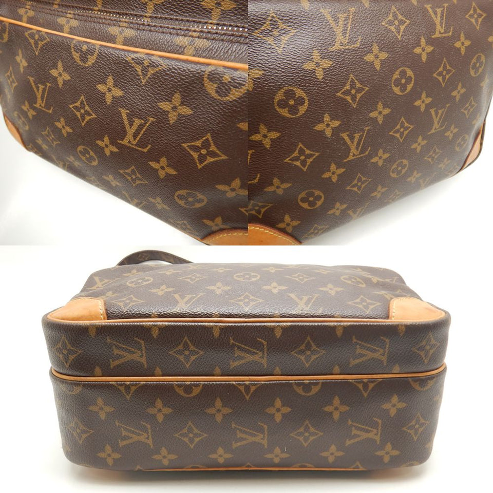 Louis Vuitton Monogram Crossbody Shoulder Bag Brown