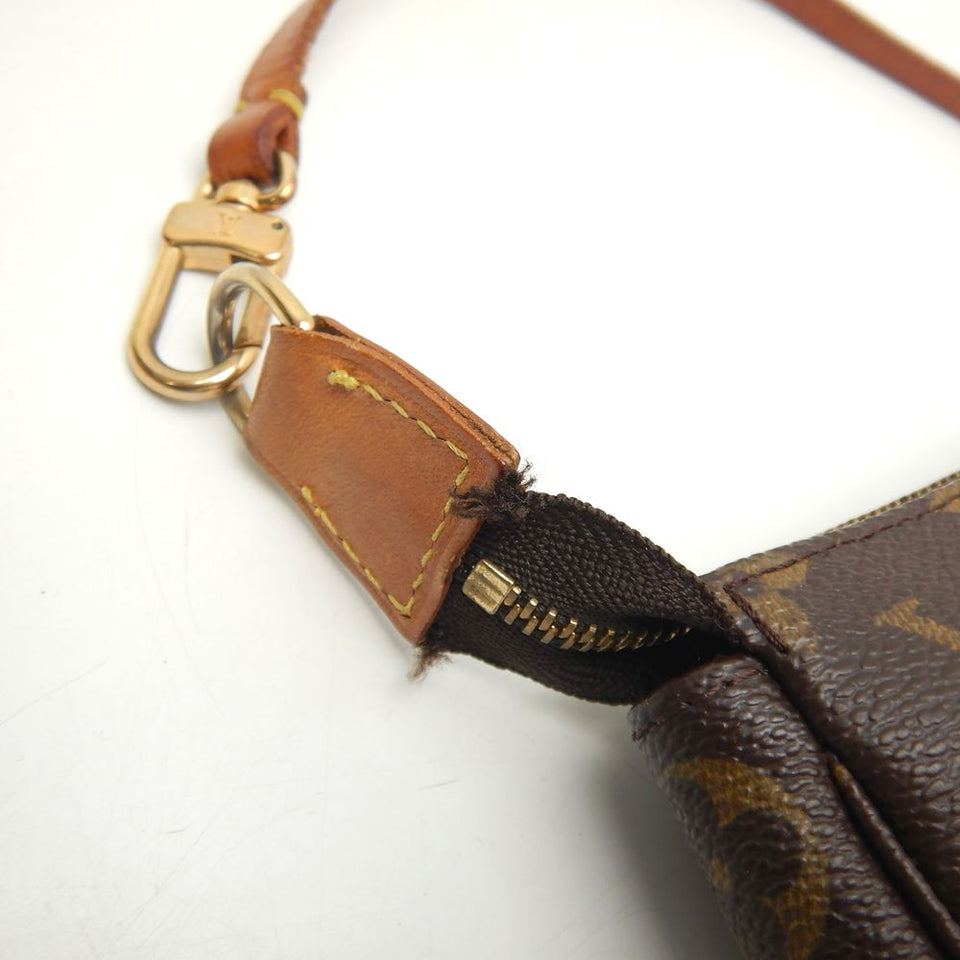 Louis Vuitton Monogram Pochette Accessoire Handbag Accessory Pouch Brown