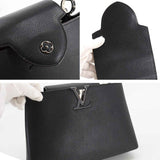 Louis Vuitton Capucines MM Shoulder Bag Taurillon Leather Black