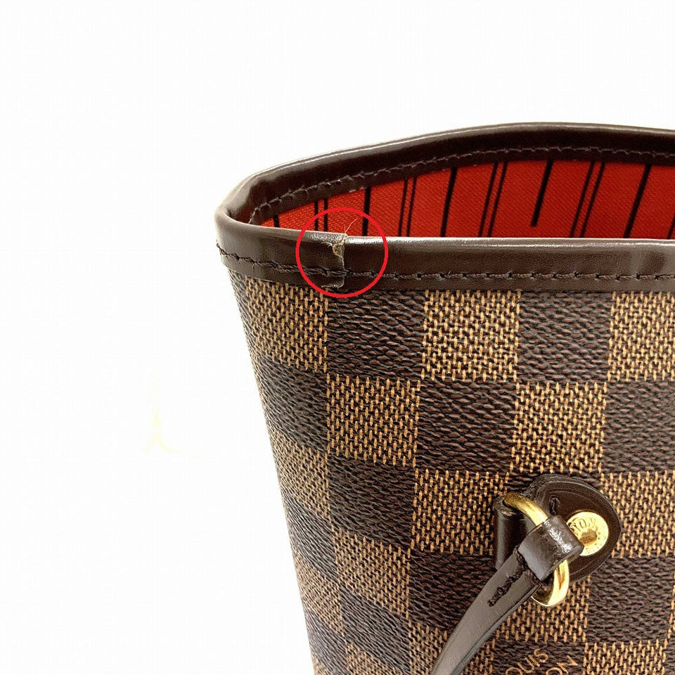 Louis Vuitton Neverfull MM Tote Bag Damier Ebene Brown
