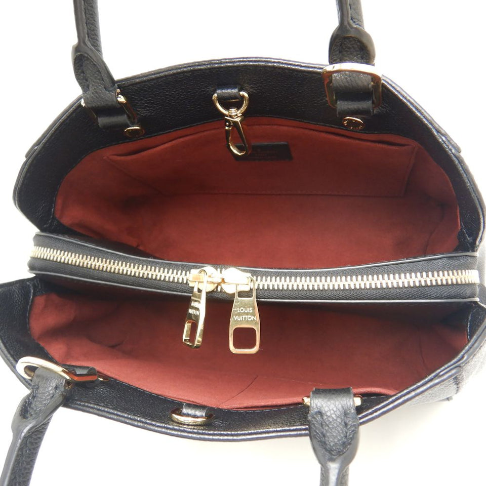 Louis Vuitton Montaigne BB Bicolor Monogram Emplant Noir Black