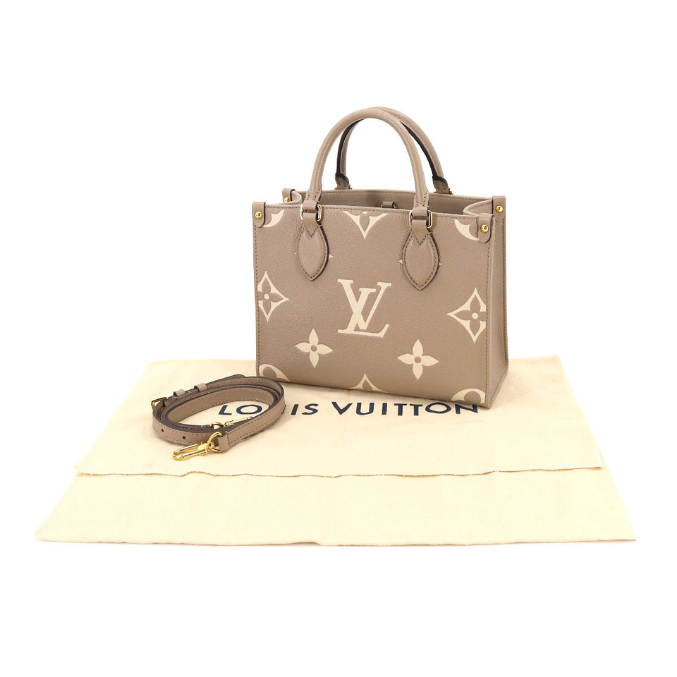 Louis Vuitton Bicolor Monogram Implant Onthego PM 2 Way Tote Shoulder Bag