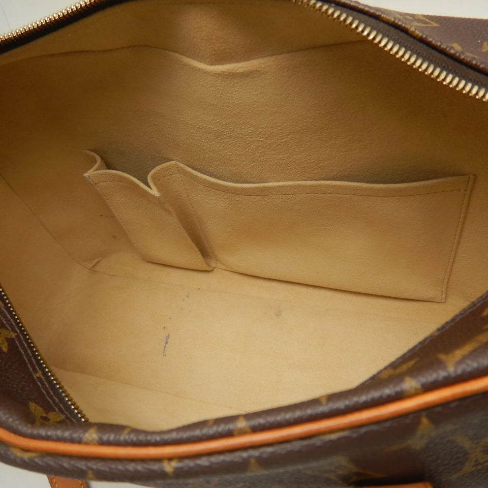 Louis Vuitton Monogram Cite GM Shoulder Bag Brown