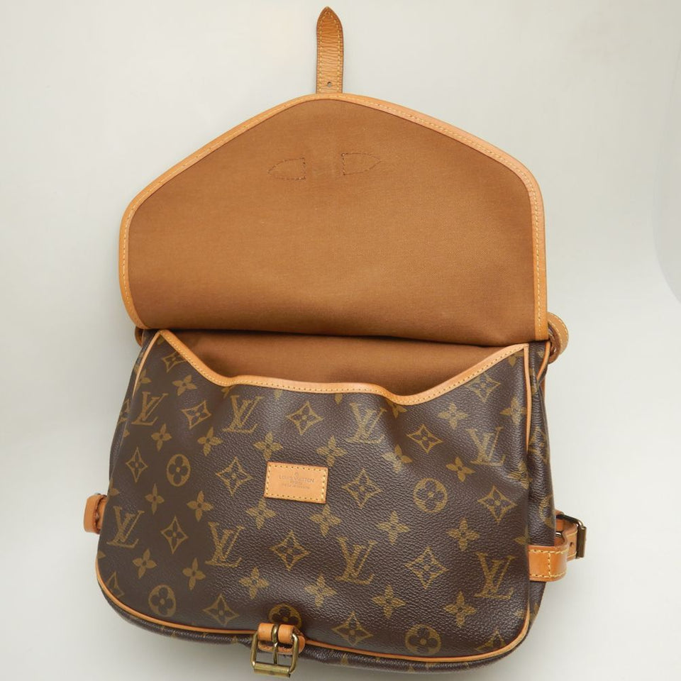 Louis Vuitton Monogram Saumur 30 Shoulder Bag Brown