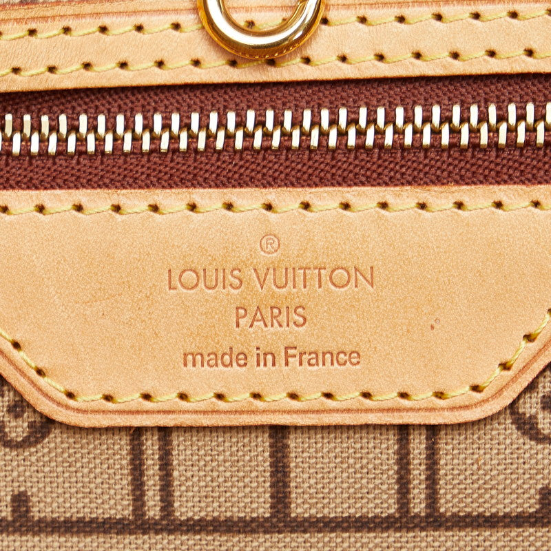 Louis Vuitton Monogram Neverfull PM Handbag Tote Bag Brown