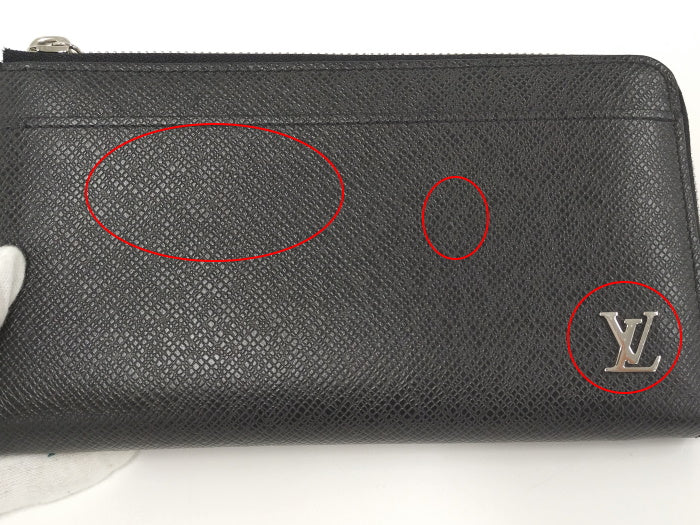 Louis Vuitton Zippy Dragonne L- Shaped Zipper Long Wallet Taiga